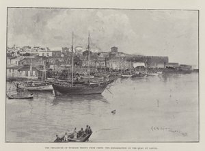 The Departure of Turkish Troops from Crete, the Embarkation on the Quay at Candia